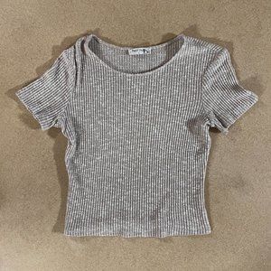 Cream/Tan Bear Dance Ribbed Top